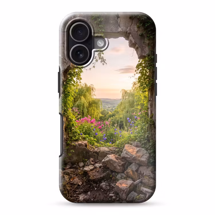 Handyhülle Toughcase - Mauer – Natur – Blumen — 1