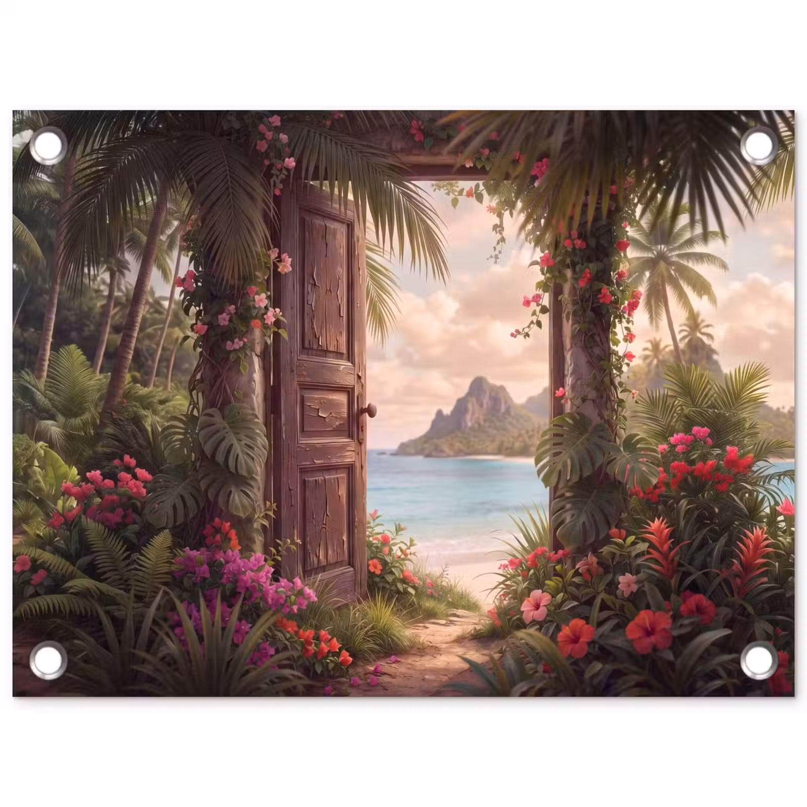 Gartenposter - Tür – Strand – Natur — 1