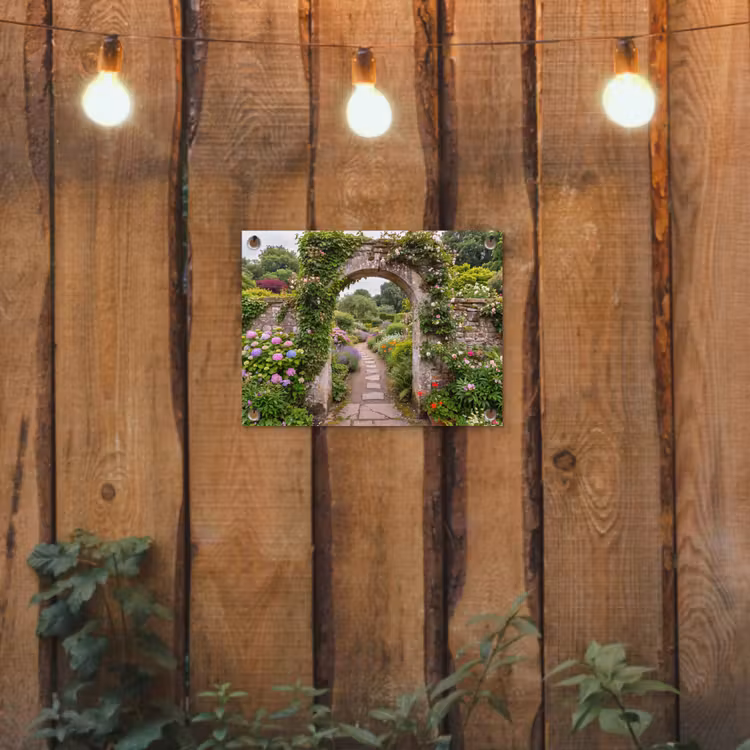 Gartenposter - Garten – Blumen – Weg — 2