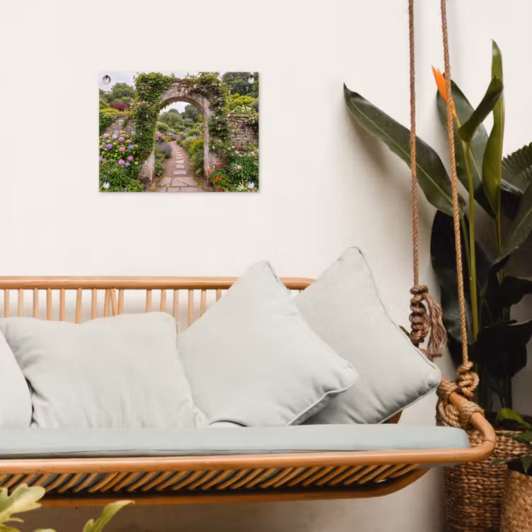 Gartenposter - Garten – Blumen – Weg — 4