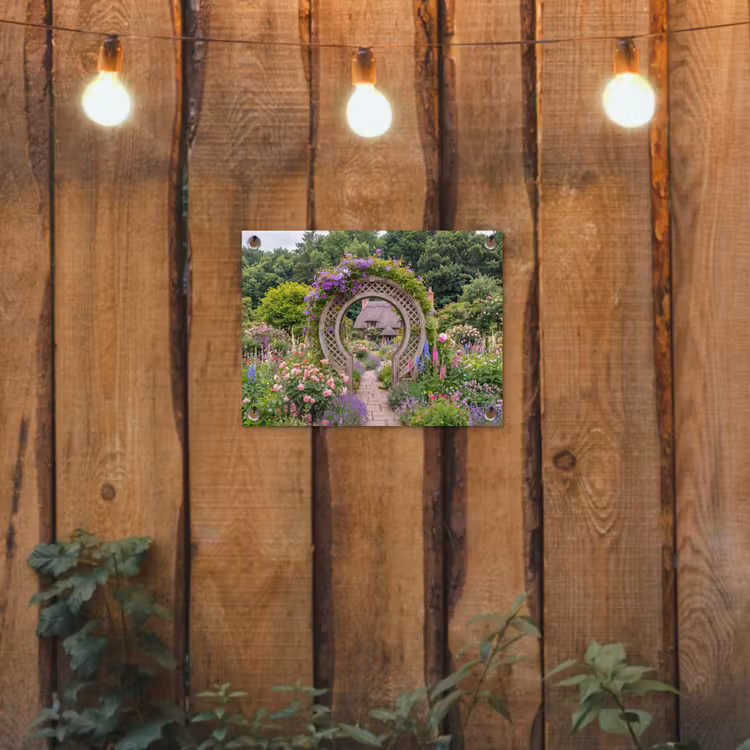 Gartenposter - Garten – Bogen – Blumen — 2