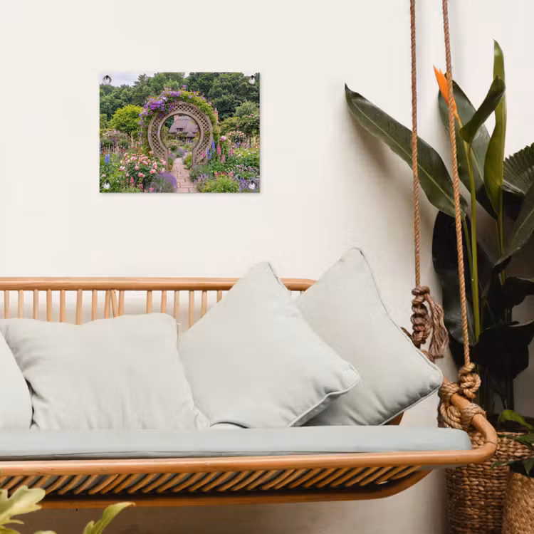 Gartenposter - Garten – Bogen – Blumen — 4