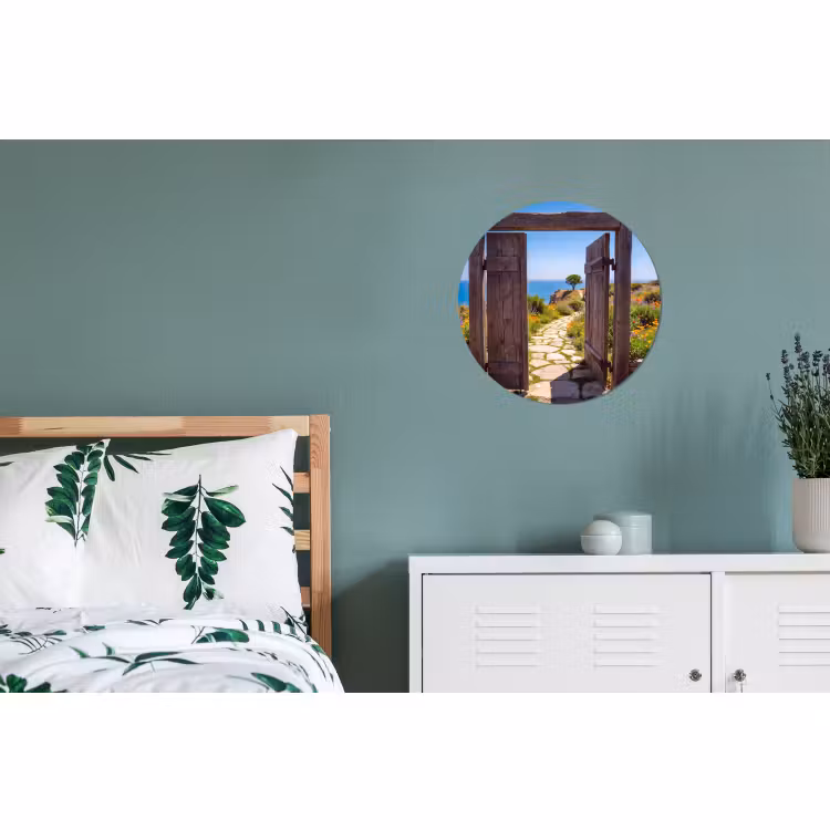 Alu-Dibond-Bild Rund - Tor – Weg – Meer — 5