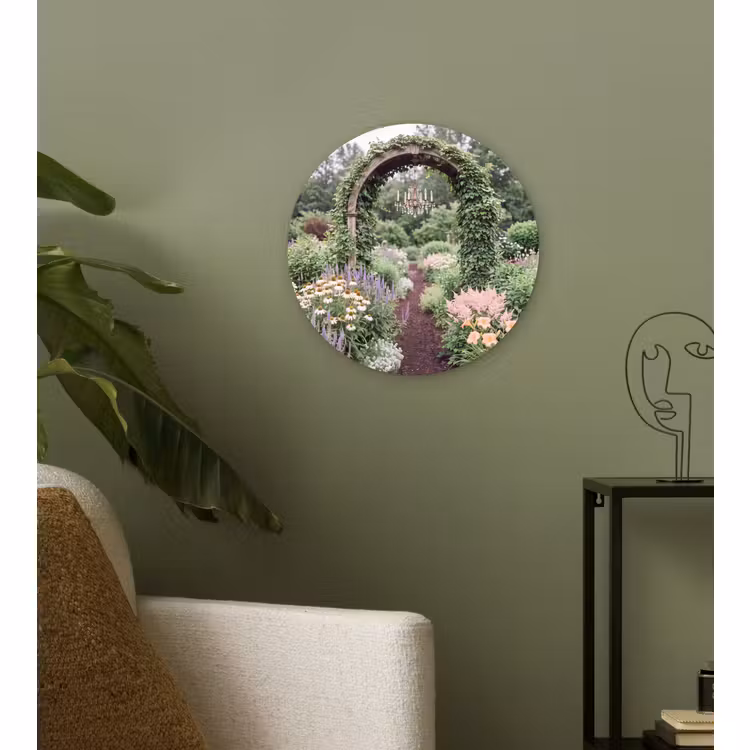 Glasbild Rund - Bogen – Garten – Natur — 3