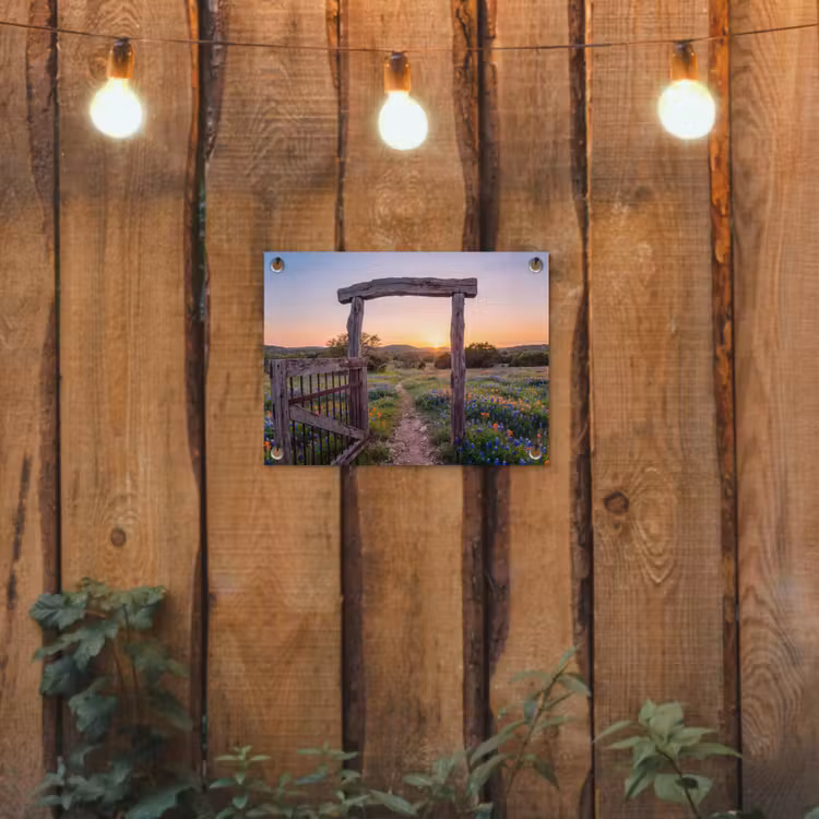 Gartenposter - Tor – Blumen – Natur — 2
