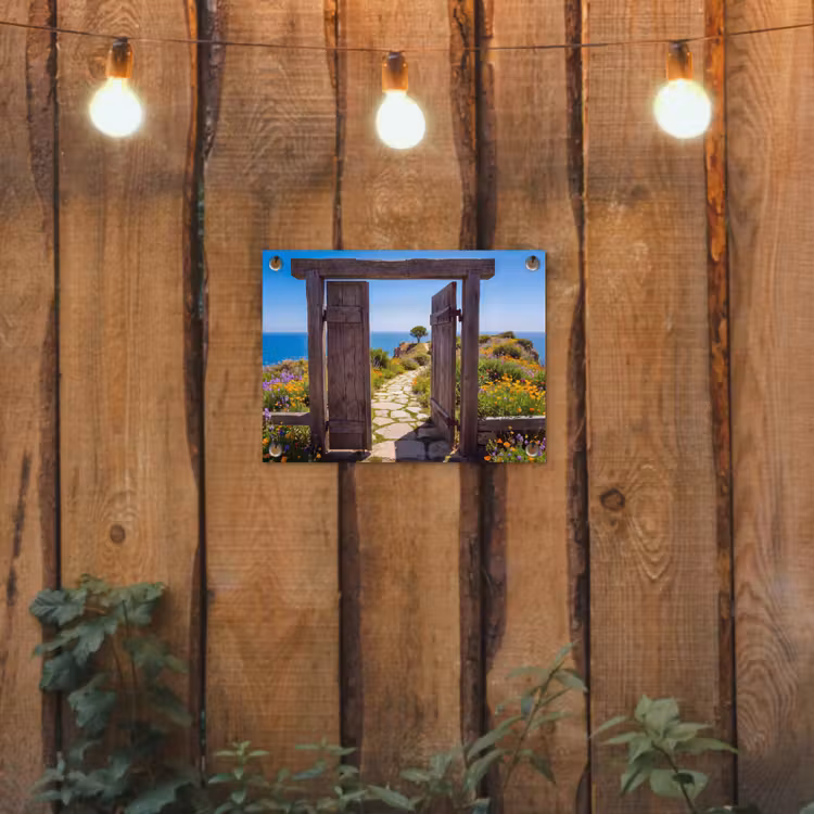 Gartenposter - Tor – Weg – Meer — 2