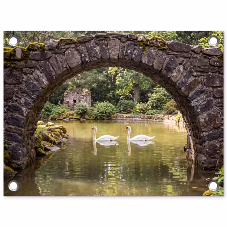 Gartenposter - Vogel – Wasser – Natur — 1