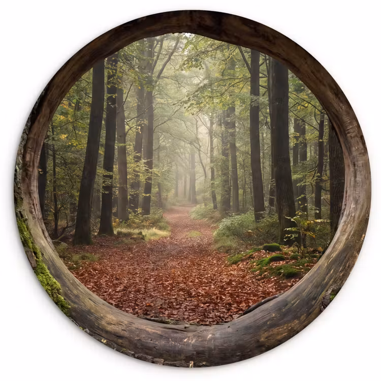 Glasbild Rund - Baum – Wald – Natur — 1