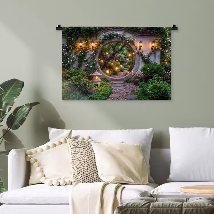 Wandteppich - Tor – Garten – Beleuchtung — 4