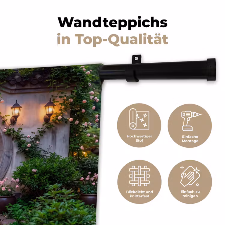 Wandteppich - Tor – Garten – Beleuchtung — 7