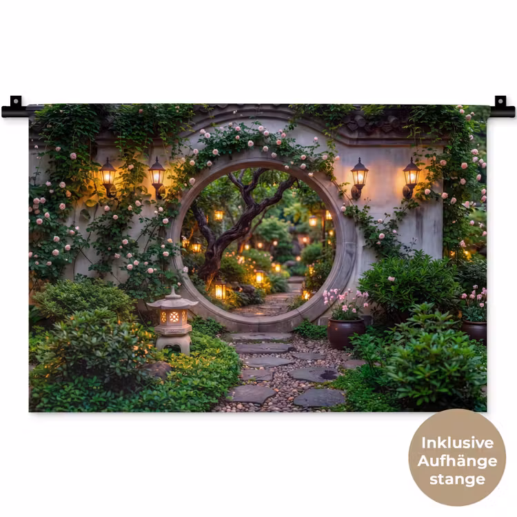 Wandteppich - Tor – Garten – Beleuchtung — 9