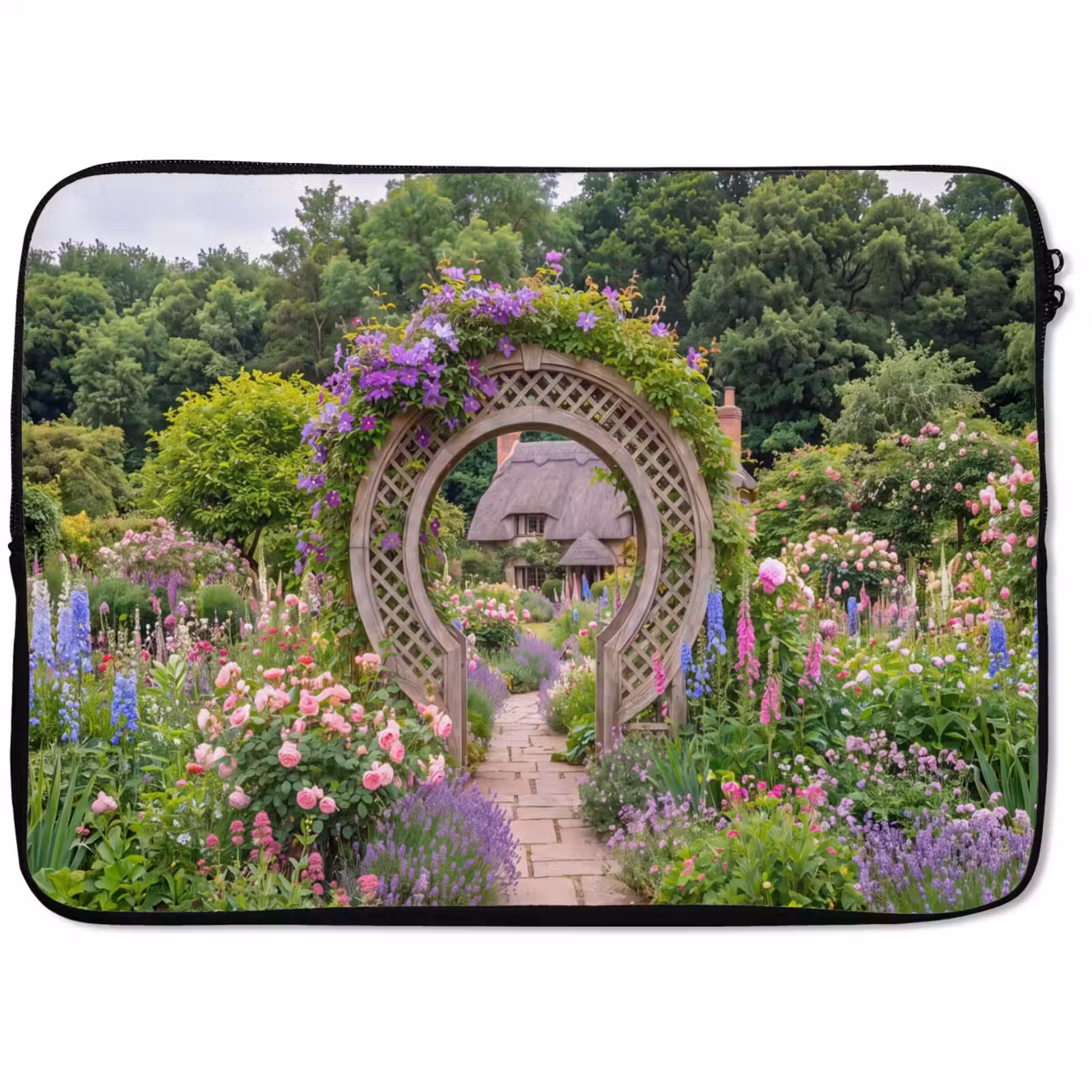 Laptop hülle - Garten – Bogen – Blumen — 1