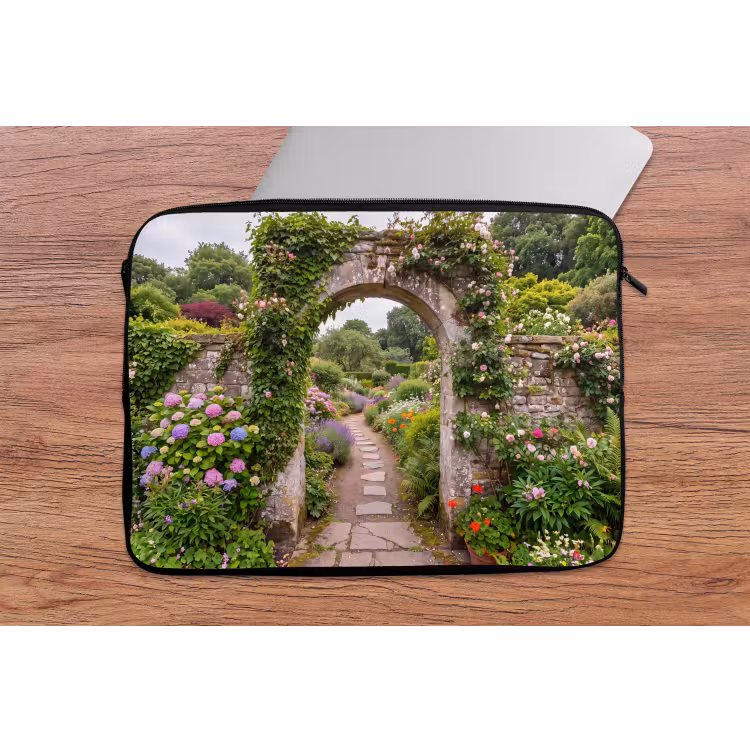 Laptop hülle - Garten – Blumen – Weg — 2