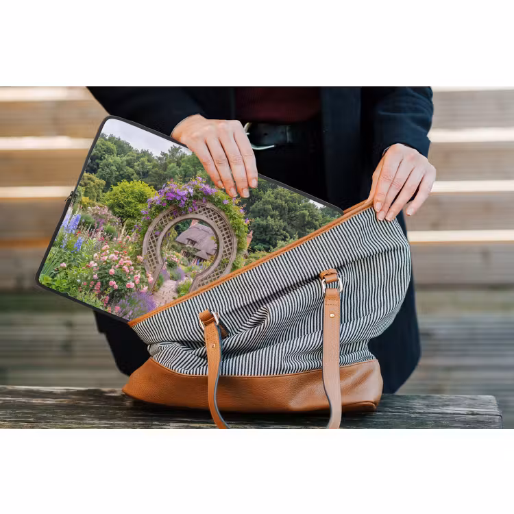Laptop hülle - Garten – Bogen – Blumen — 4