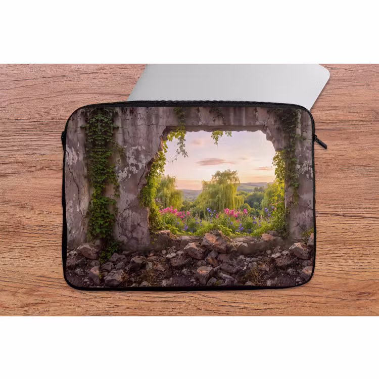 Laptop hülle - Mauer – Natur – Blumen — 2