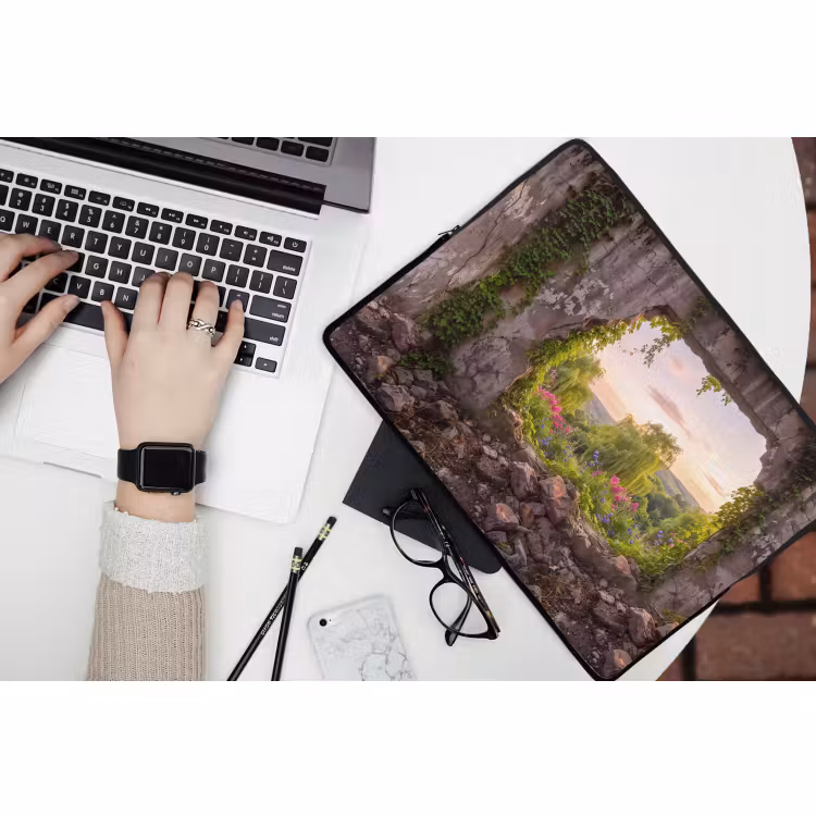 Laptop hülle - Mauer – Natur – Blumen — 3