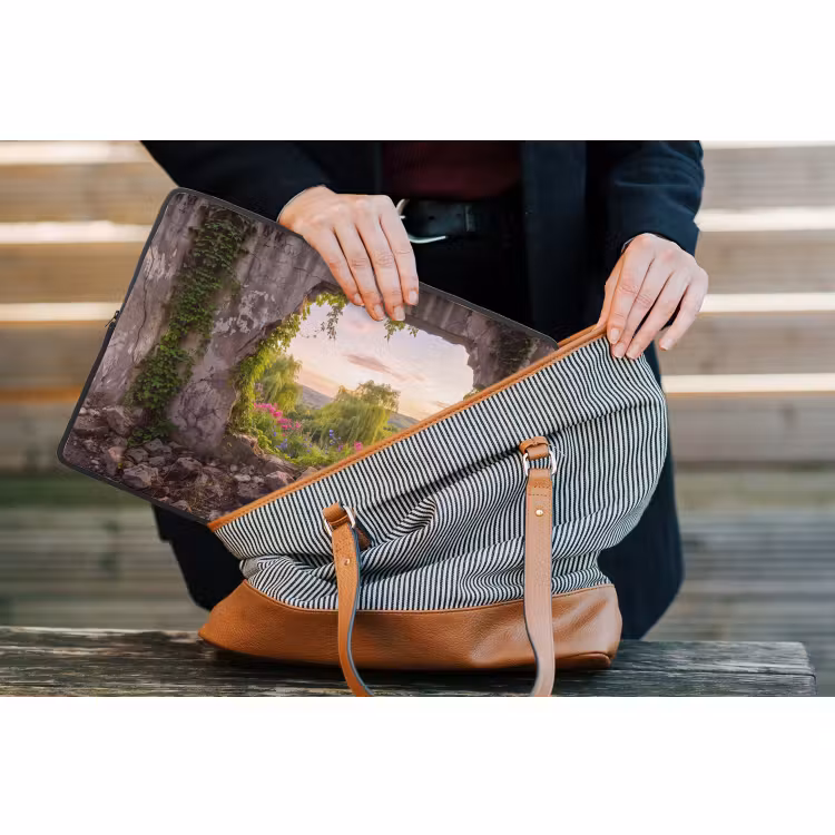 Laptop hülle - Mauer – Natur – Blumen — 4