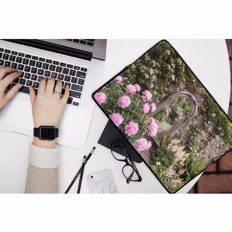 Laptop hülle - Spiegel – Garten – Blumen — 3