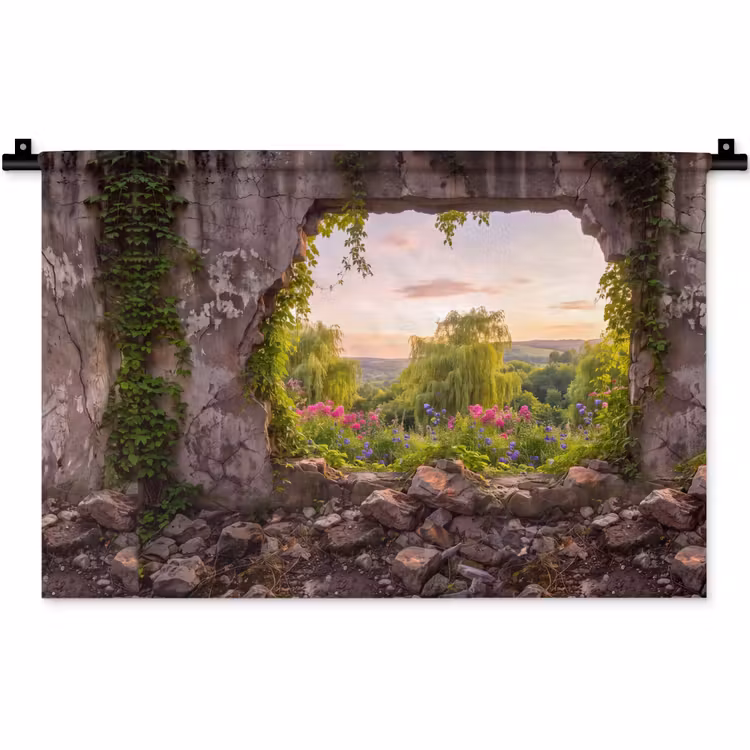 Wandteppich - Mauer – Natur – Blumen — 1