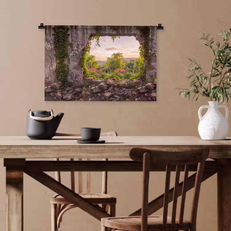 Wandteppich - Mauer – Natur – Blumen — 3