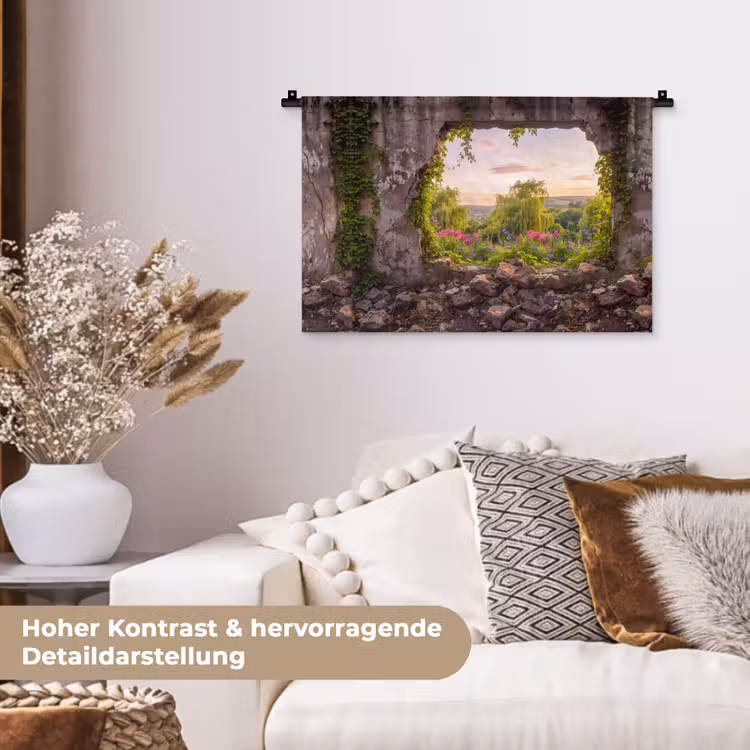 Wandteppich - Mauer – Natur – Blumen — 6