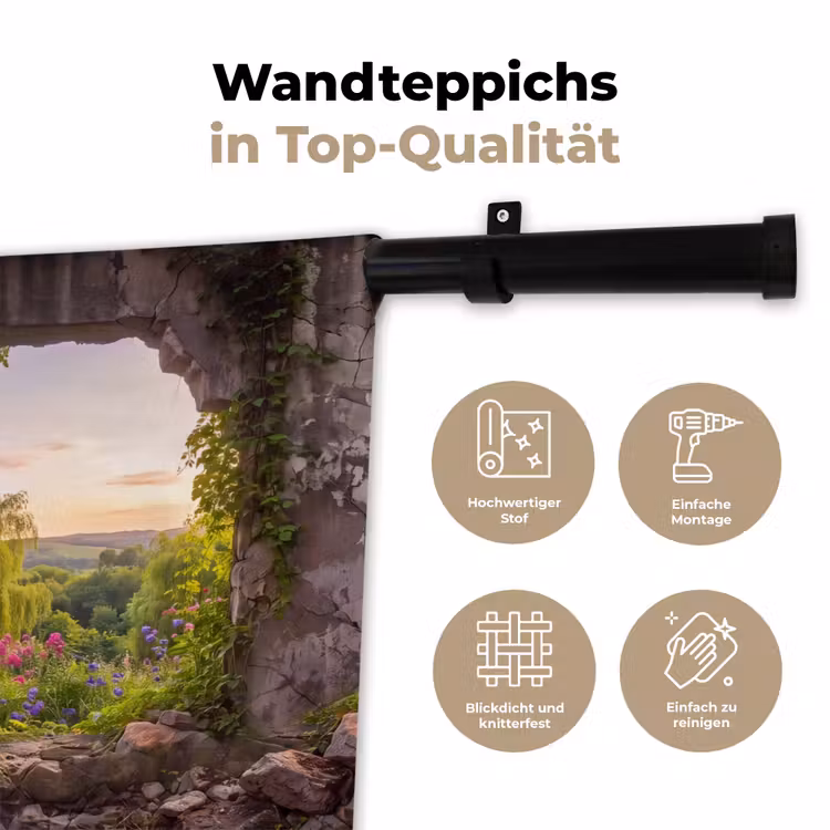 Wandteppich - Mauer – Natur – Blumen — 7