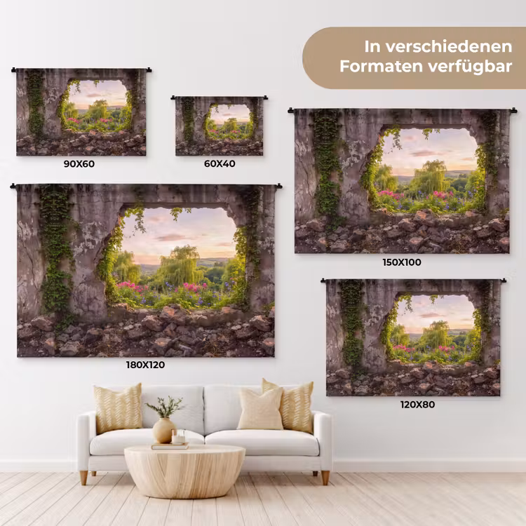 Wandteppich - Mauer – Natur – Blumen — 8