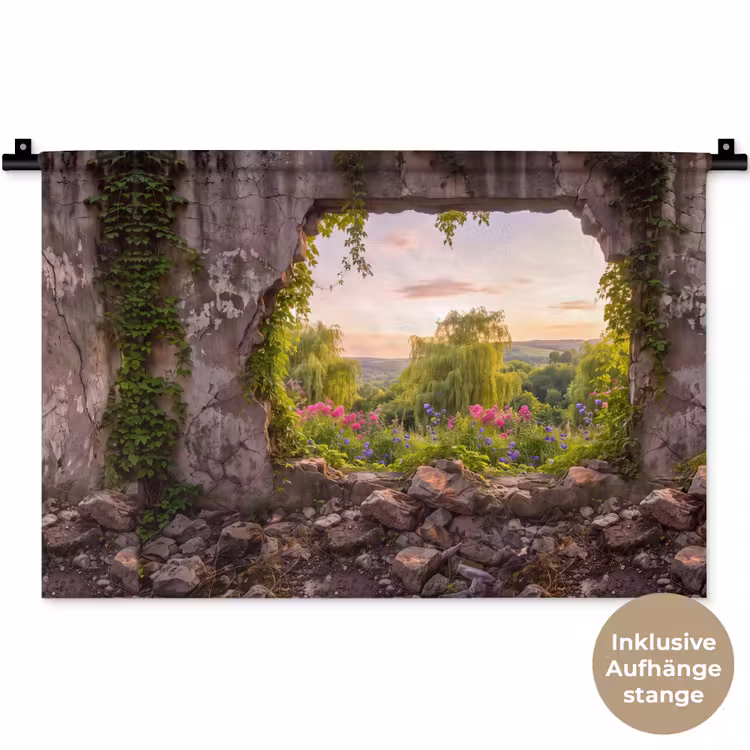 Wandteppich - Mauer – Natur – Blumen — 9
