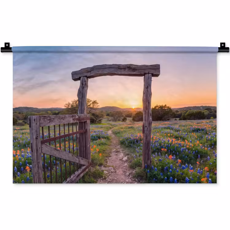 Wandteppich - Tor – Blumen – Natur — 1