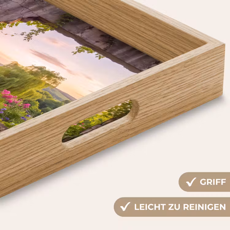 Tablett - Mauer – Natur – Blumen — 5
