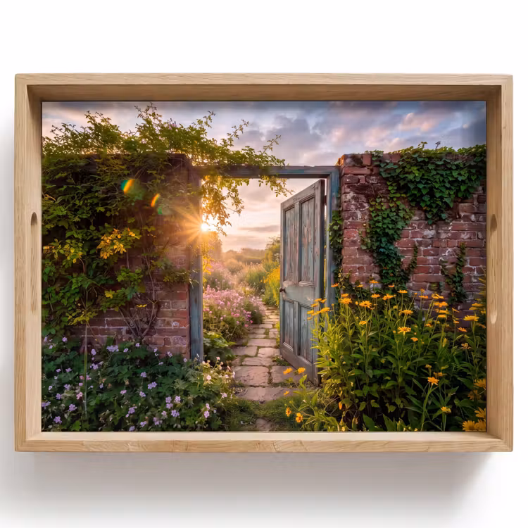 Tablett - Tür – Garten – Natur — 1