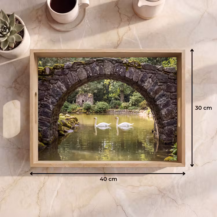 Tablett - Vogel – Wasser – Natur — 9