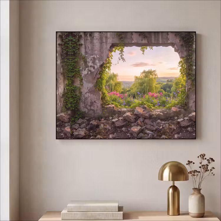 Art Frame - Mauer – Natur – Blumen — 4