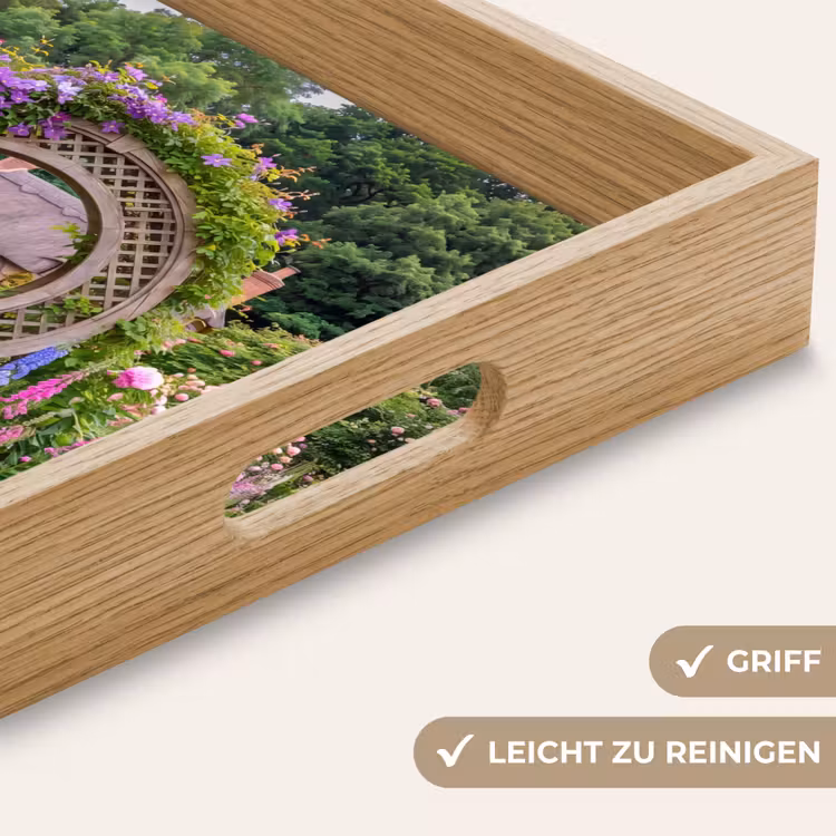 Tablett - Garten – Bogen – Blumen — 5