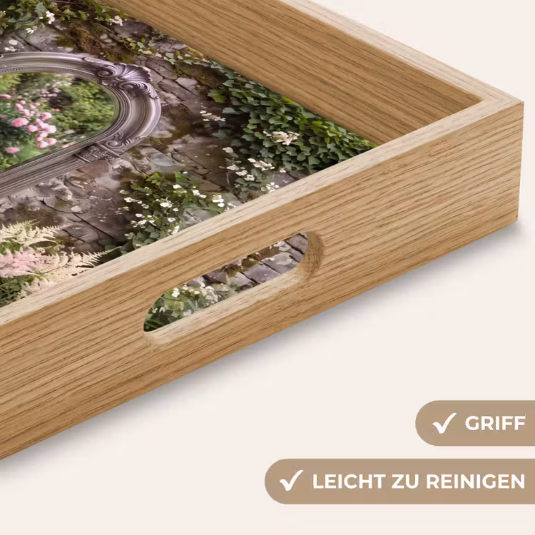 Tablett - Spiegel – Garten – Blumen — 5