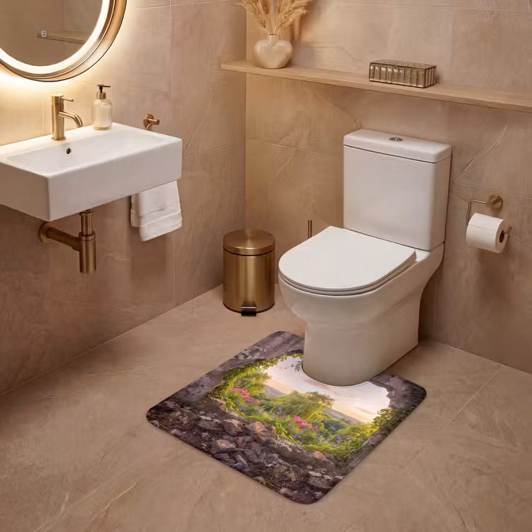 WC Vorleger - Mauer – Natur – Blumen — 4