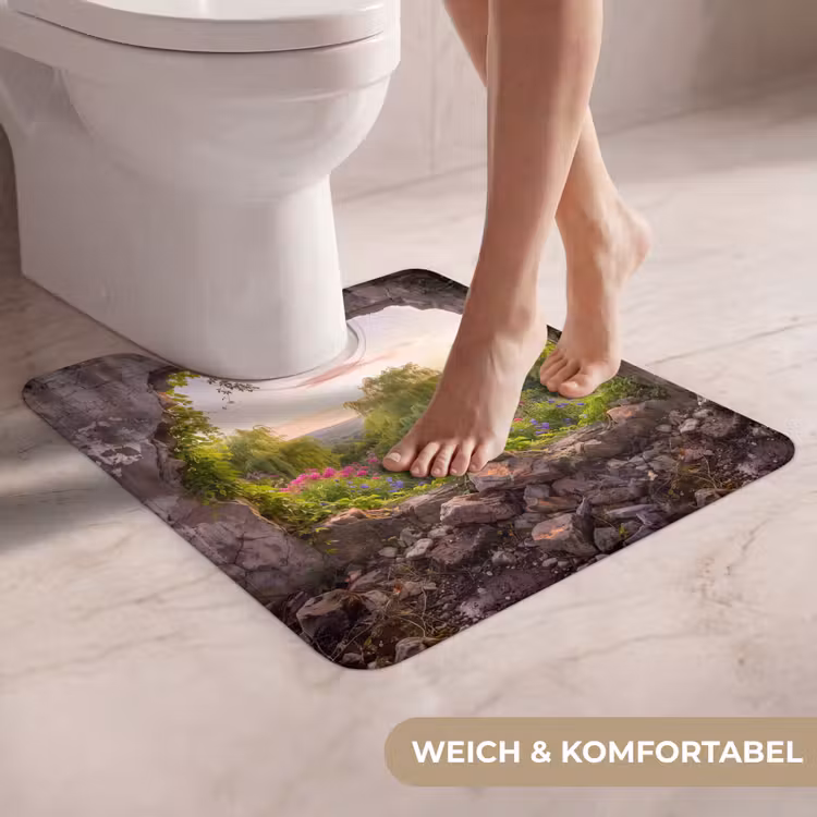 WC Vorleger - Mauer – Natur – Blumen — 5