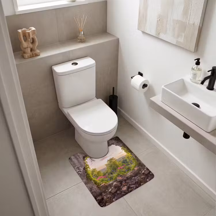 WC Vorleger - Mauer – Natur – Blumen — 6