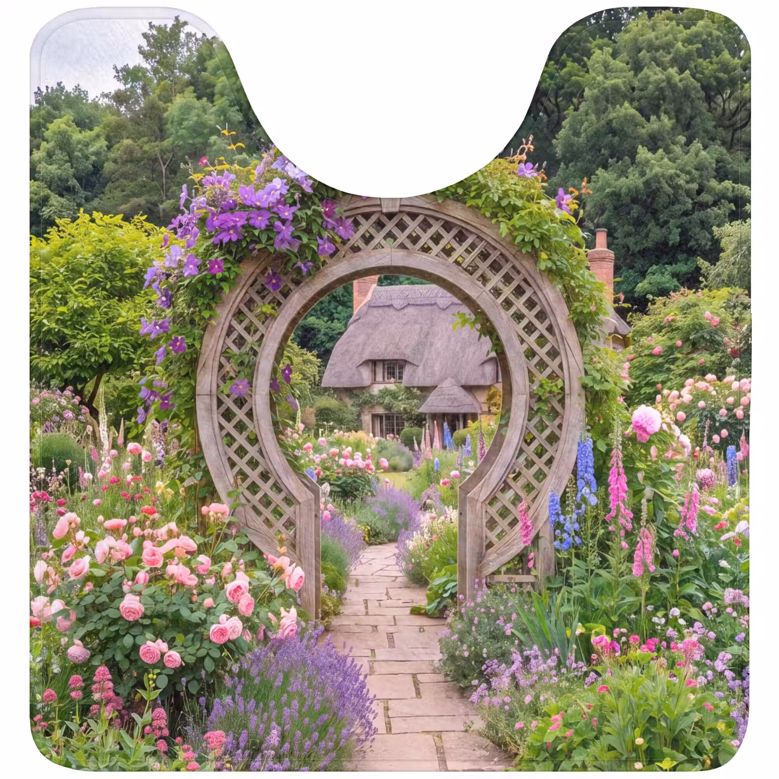 WC Vorleger - Garten – Bogen – Blumen — 1