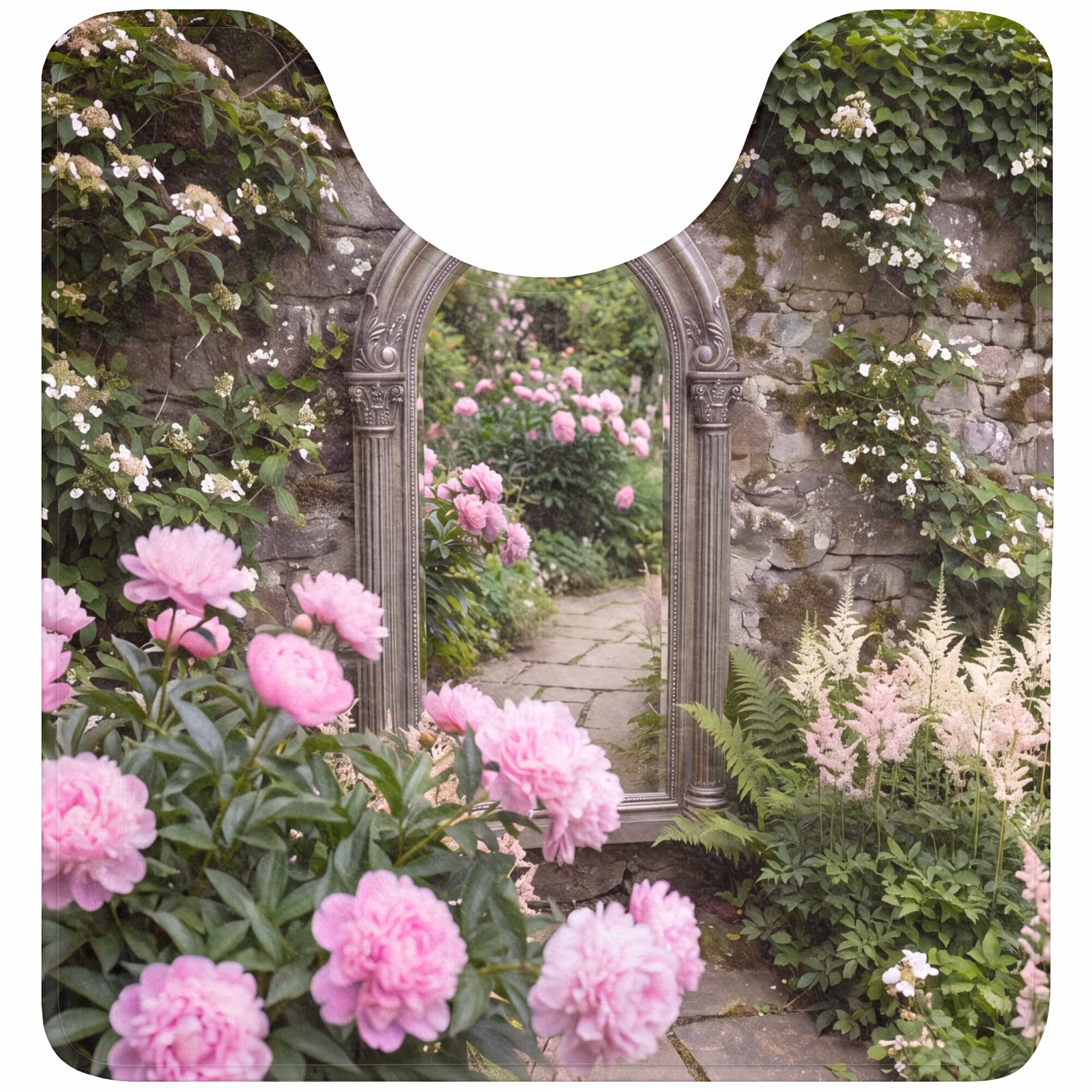 WC Vorleger - Spiegel – Garten – Blumen — 1