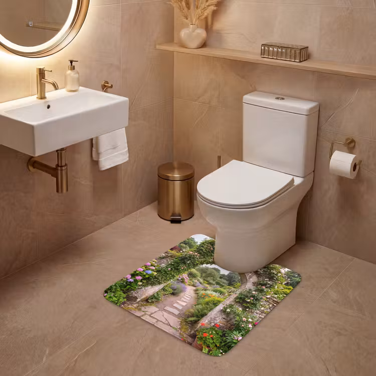 WC Vorleger - Garten – Blumen – Weg — 4