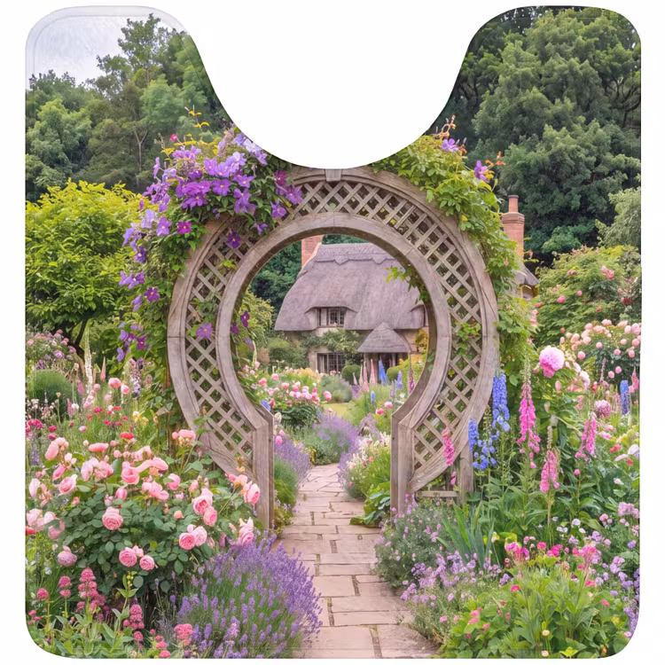 WC Vorleger - Garten – Bogen – Blumen — 1