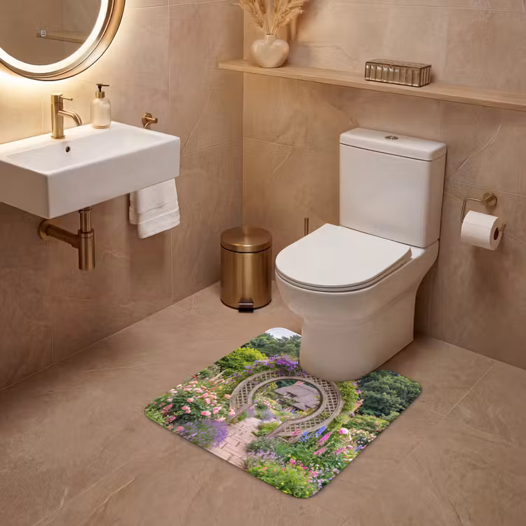 WC Vorleger - Garten – Bogen – Blumen — 4