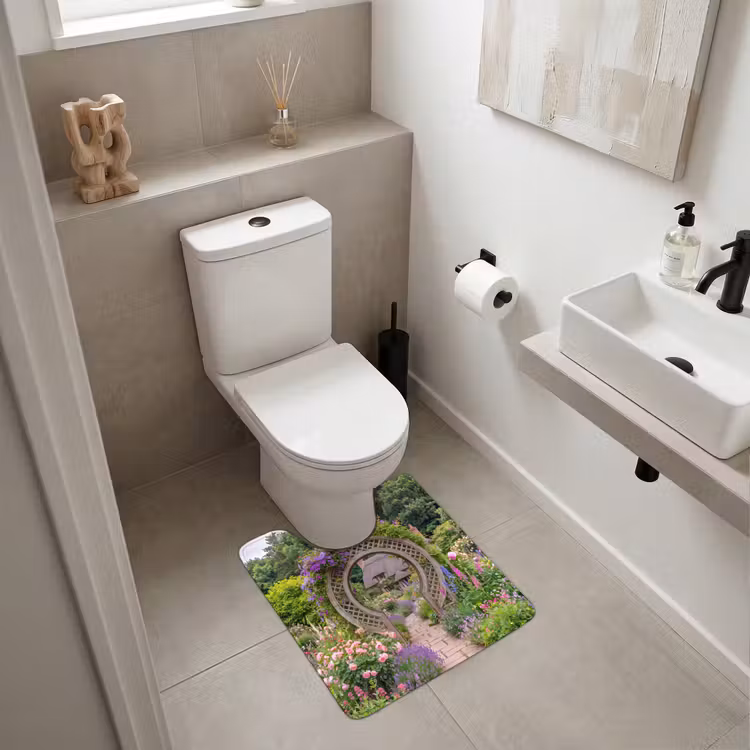WC Vorleger - Garten – Bogen – Blumen — 6