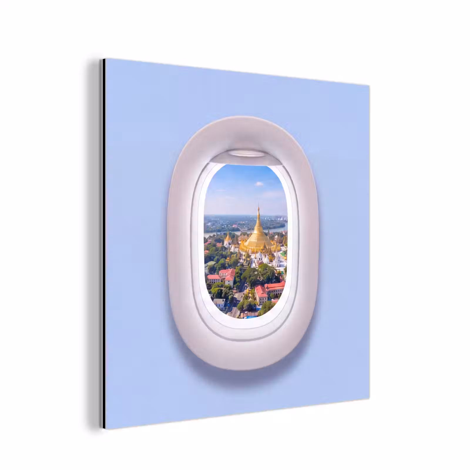 Alu-Dibond-Bild - Pagode – Stadt – Aussicht — 1
