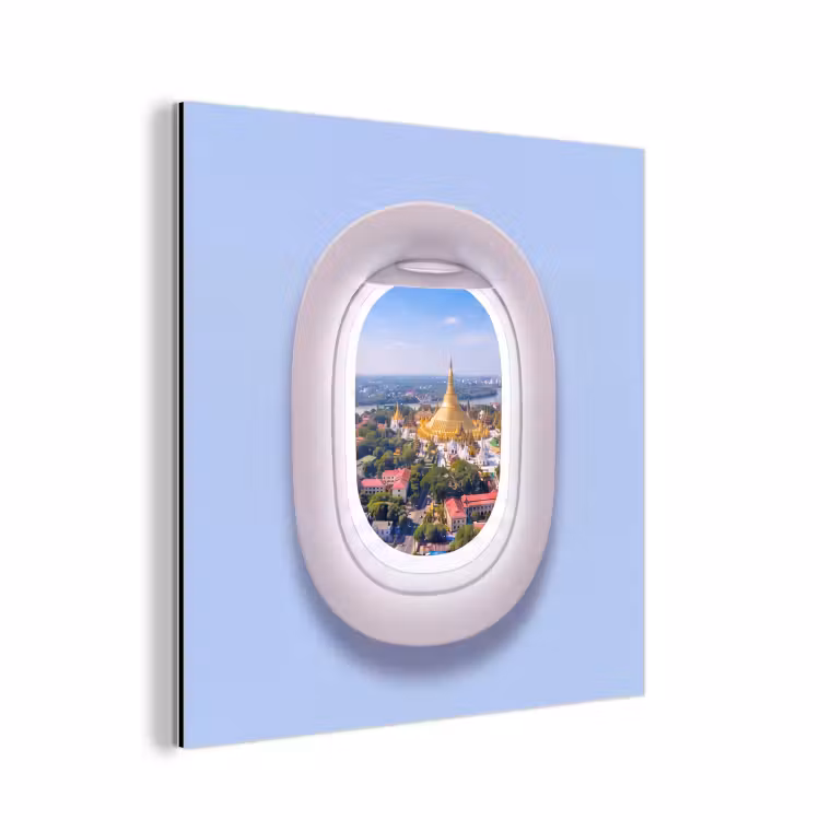 Alu-Dibond-Bild - Pagode – Stadt – Aussicht — 1