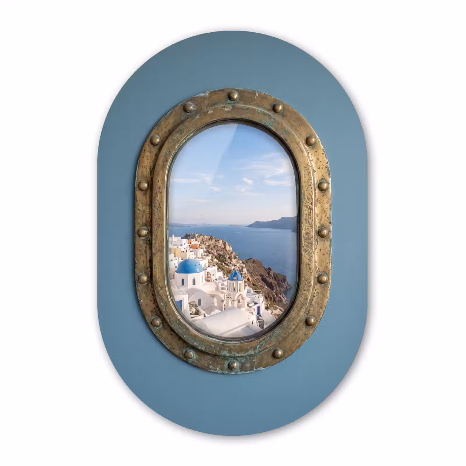 Alu-Dibond-Bild Oval - Patrijspoort – Meer – Dorf — 1