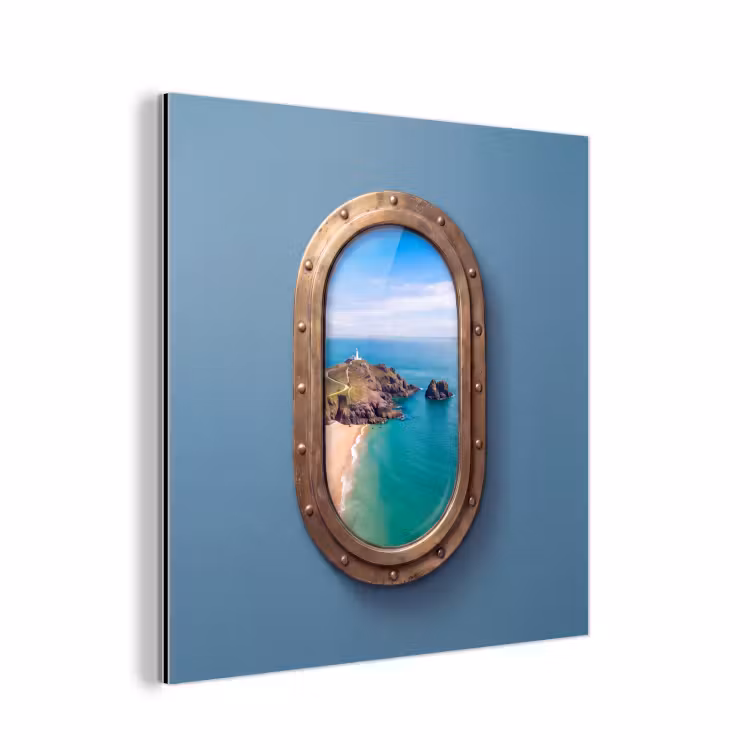 Alu-Dibond-Bild - Leuchtturm – Küste – Meer — 1