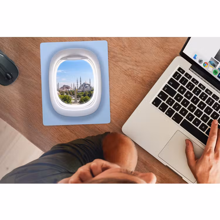 Mauspad - Flugzeugfenster – Stadt – Reise — 2