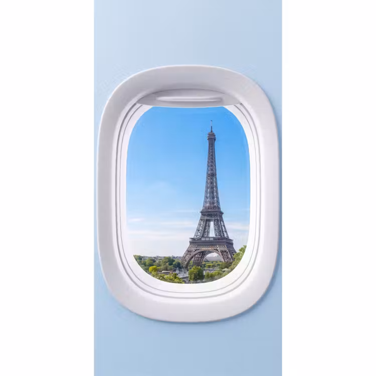 Tapete - Eiffelturm – Flugzeugfenster – Reisen — 2